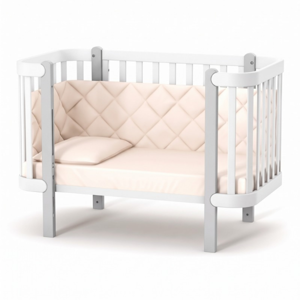 Dětská rostoucí postýlka Zukko Gekko Kids 120×60. Bílá / Šedá